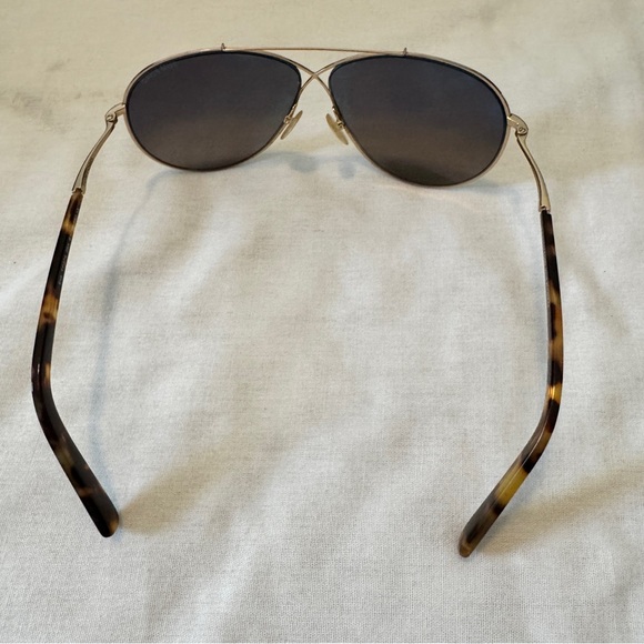 Tom Ford Eva Gold Frame Sunglasses ~ TF374 28X 61/10 Aviator - Picture 3 of 16